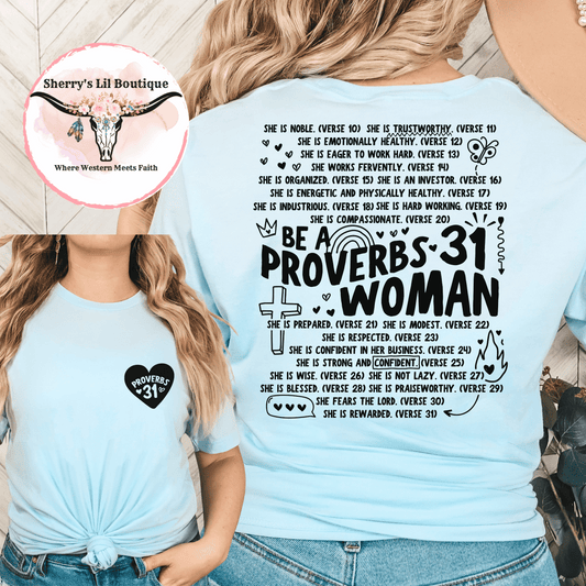 Light Blue Proverbs 31 Woman